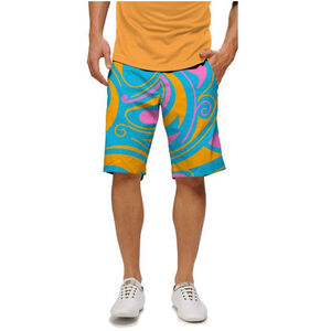 Loudmouth Golf Mens Key West Multicolored Chino Golf Shorts 38 EUC 11” Inseam